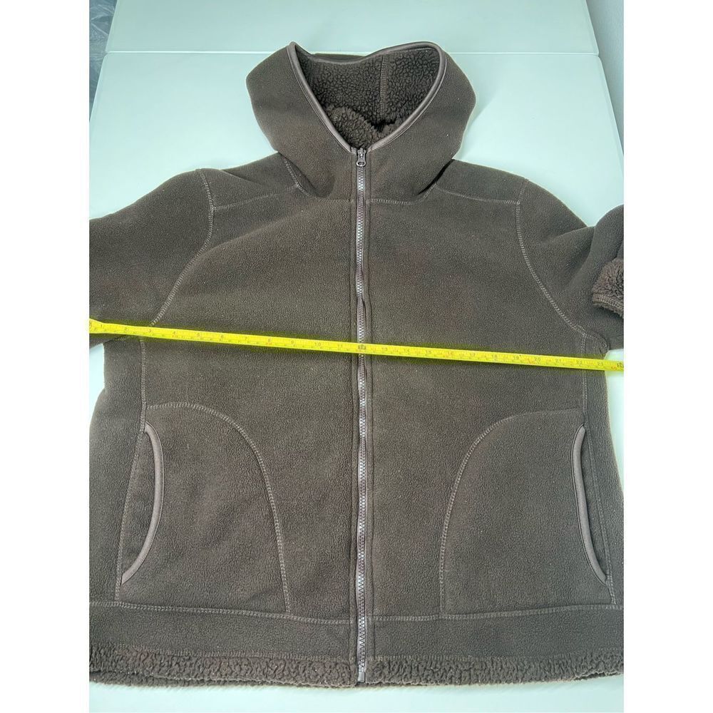 Faded Glory Hooded Fleece Jacket Faux Fur Inside Med. Brown kids Size XG (16-18 - Picture 6 of 13